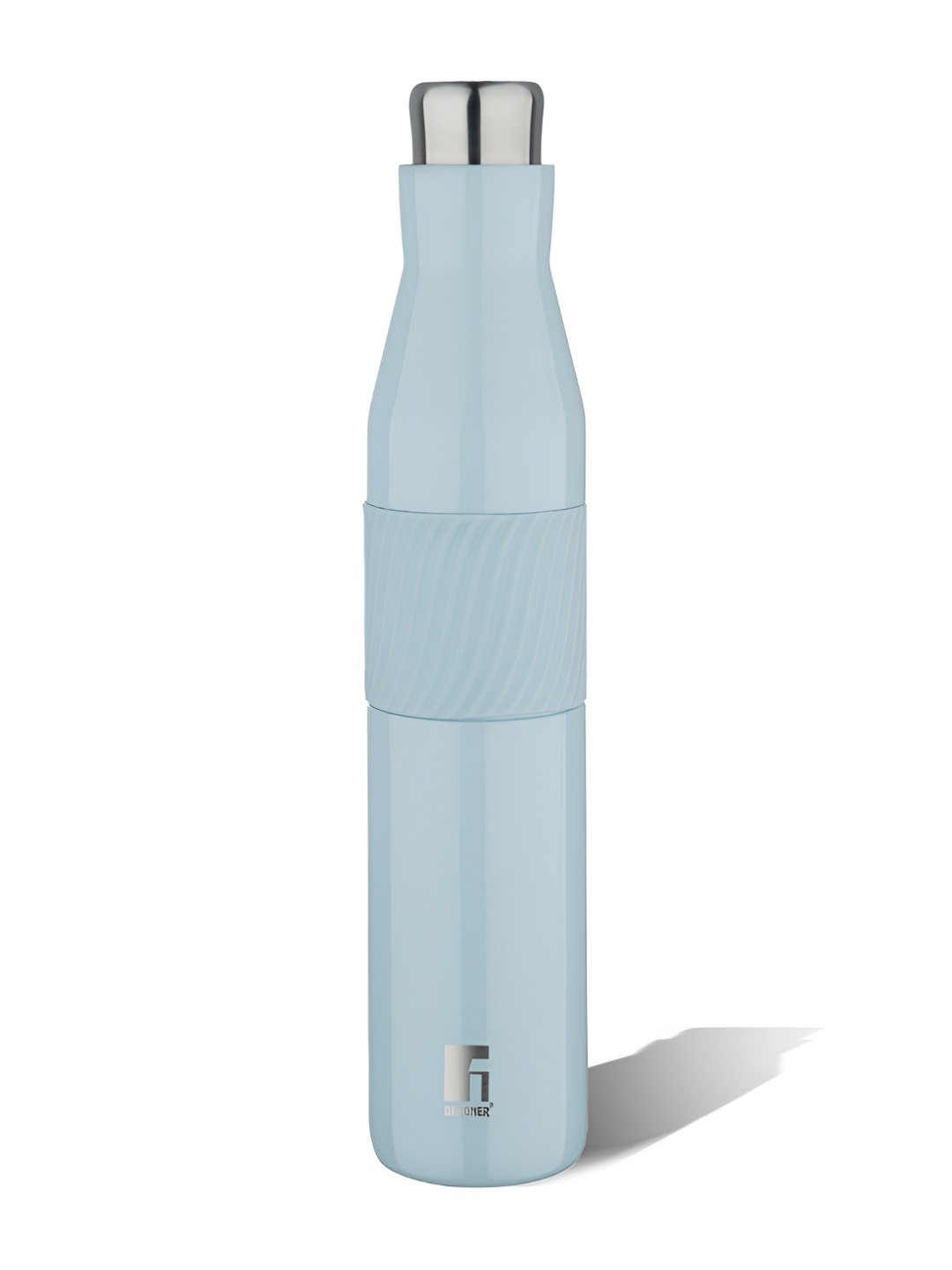 

BERGNER Blue & Silver-Toned Stainless Steel Flask Water Bottle 600ml
