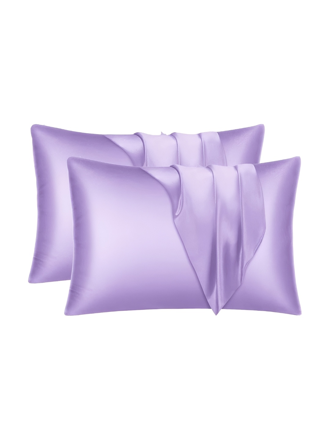 

DPK Mauve 2 Pieces Satin Rectangle Pillow Covers