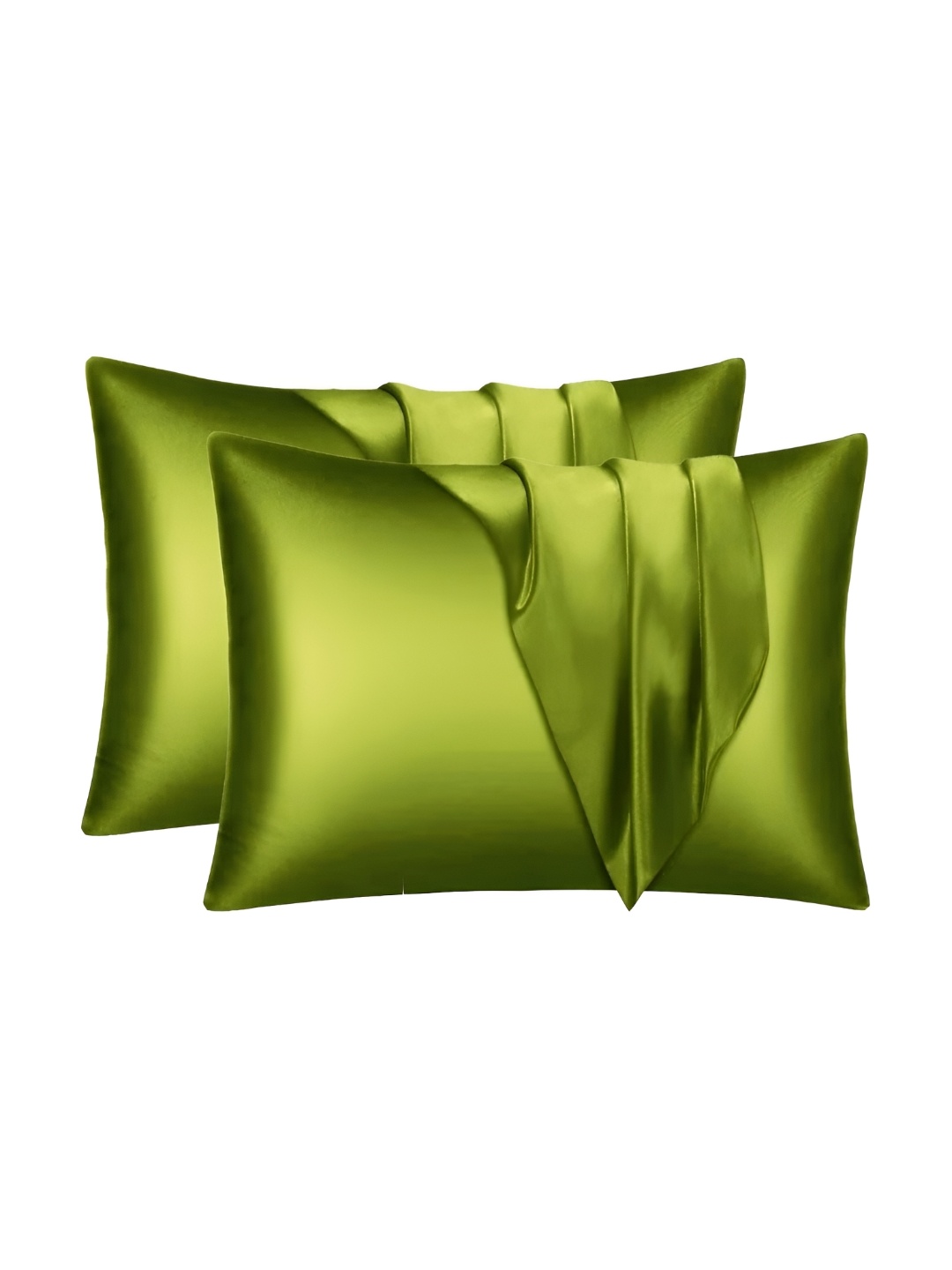 

DPK Fluorescent Green 2 Pieces Satin Rectangle Pillow Covers