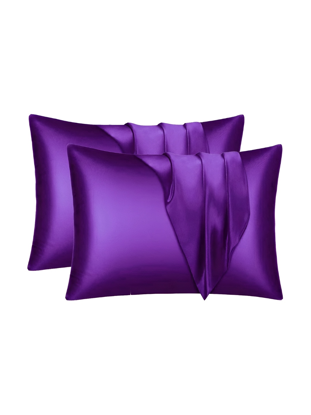 

DPK Purple 2 Pieces Satin Rectangle Pillow Covers
