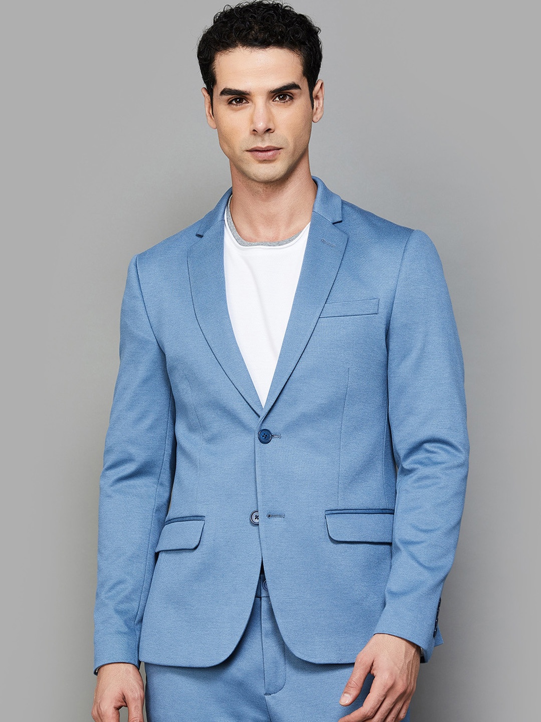 

CODE by Lifestyle Slim-FIt Single-Breasted Casual Blazer, Blue