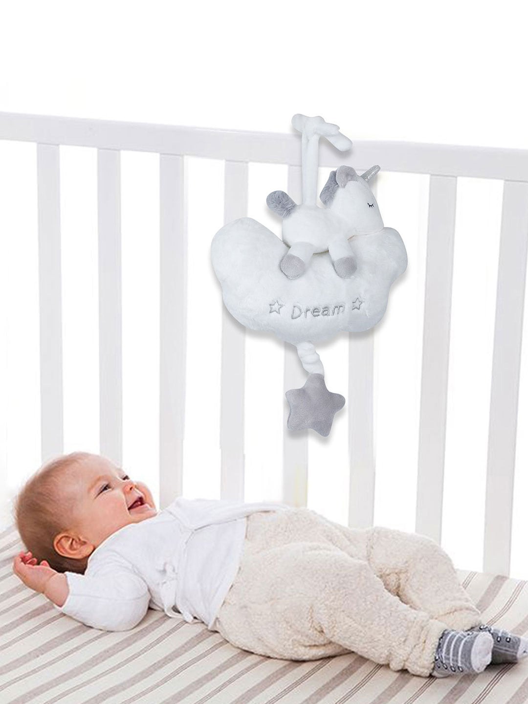 

Baby Moo Kids Pulling Soft Toy, White