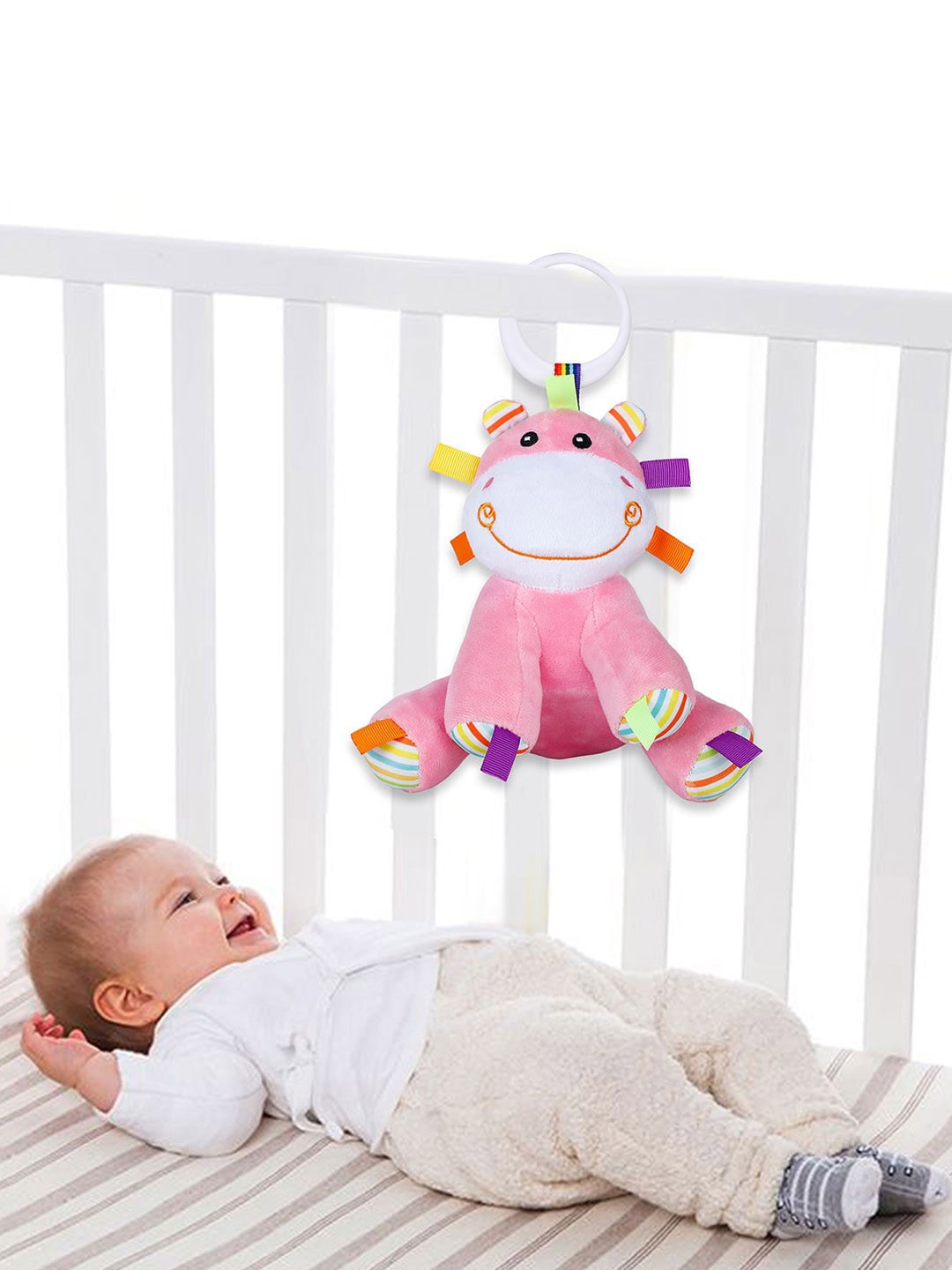 

Baby Moo Kids Pulling Soft Toy, Pink