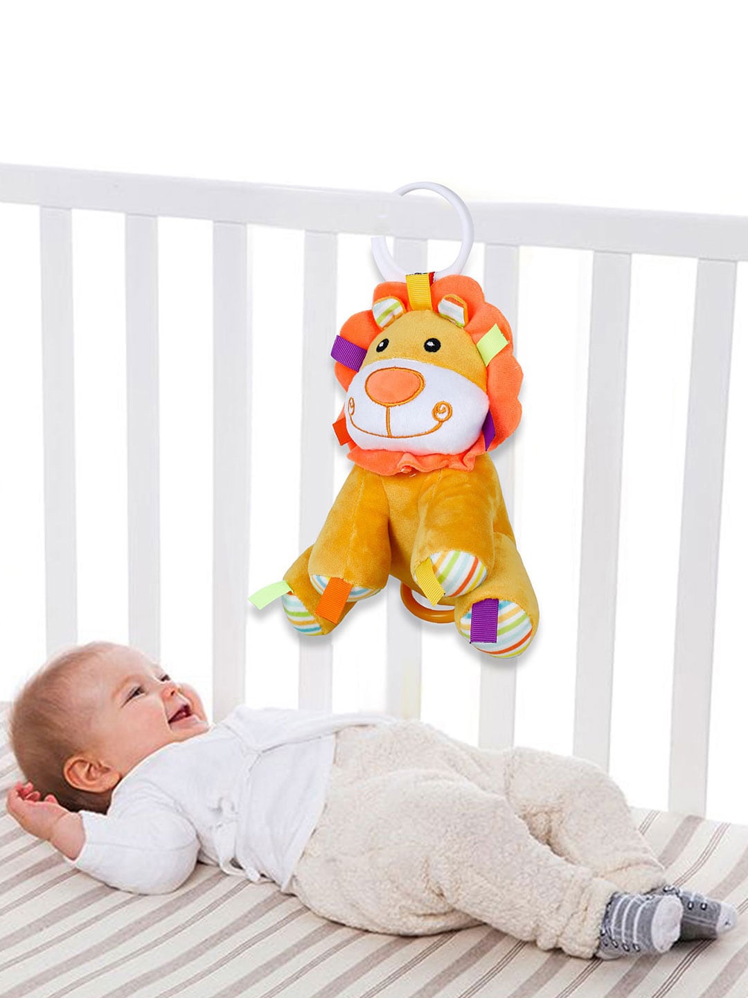 

Baby Moo Kids Pulling Jungle Lion Soft Toy, Mustard