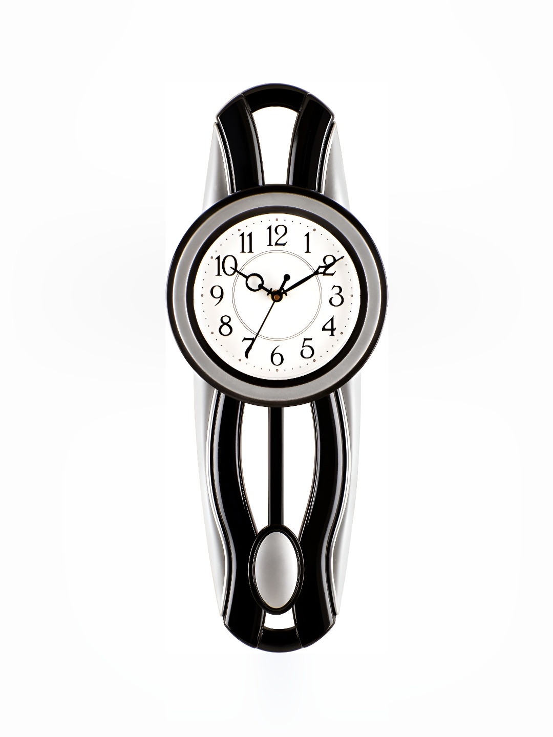 

Attractionz Silver-Toned Round Contemporary Wall Clock