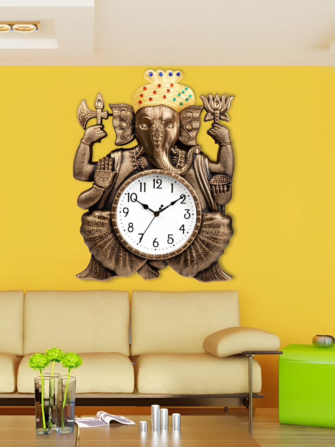 

Attractionz Brown Round Contemporary Analogue Wall Clock
