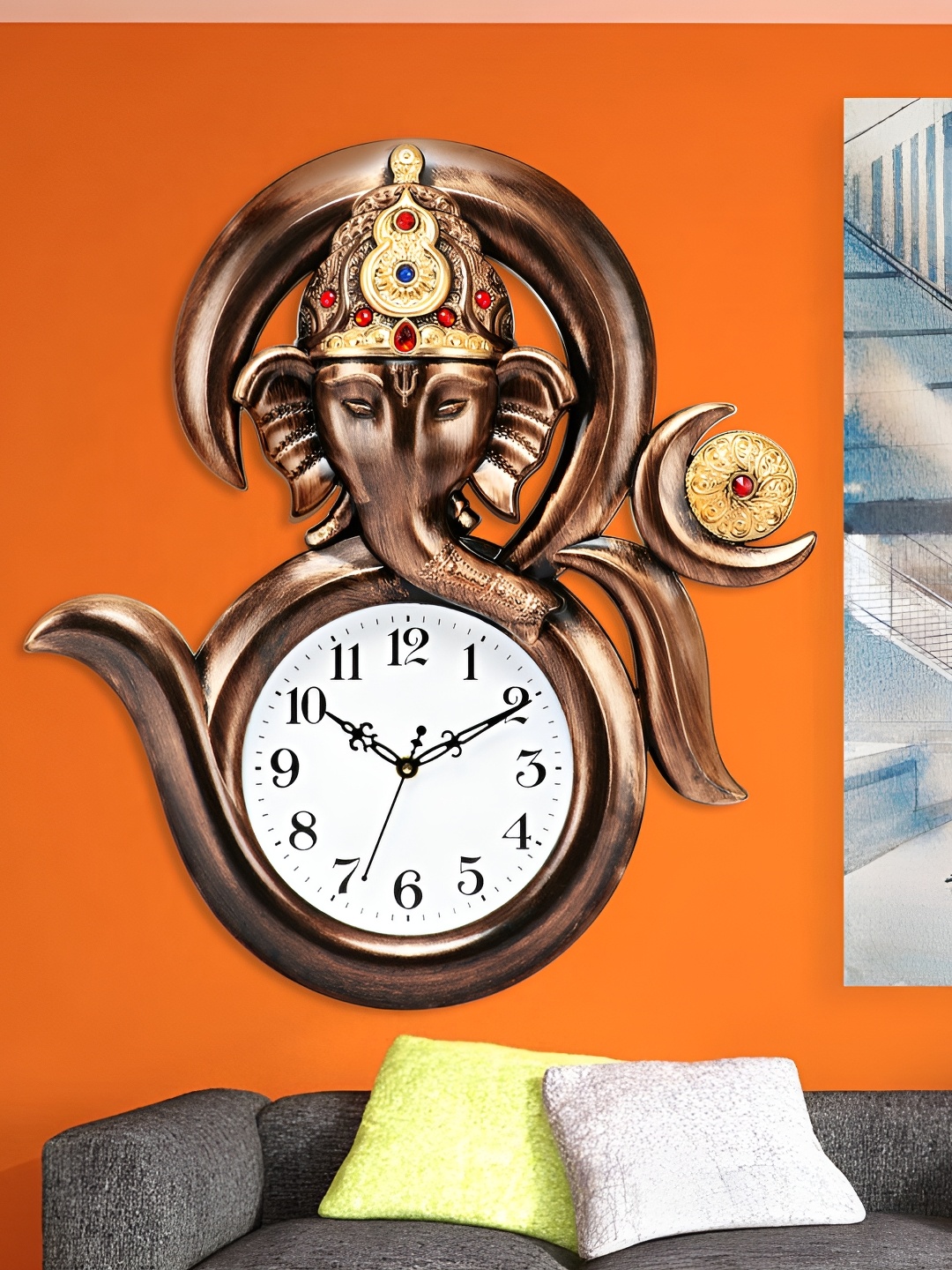 

Attractionz Bronze & White Round Textured Analogue Contemporary Wall Clock