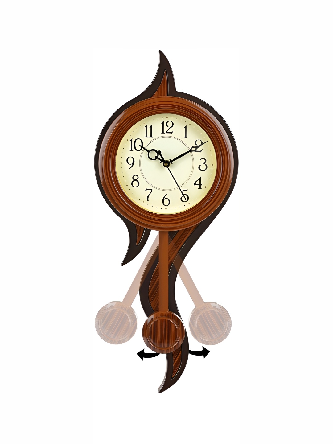 

Attractionz Brown and Black Analogue Contemporary Wall Clock