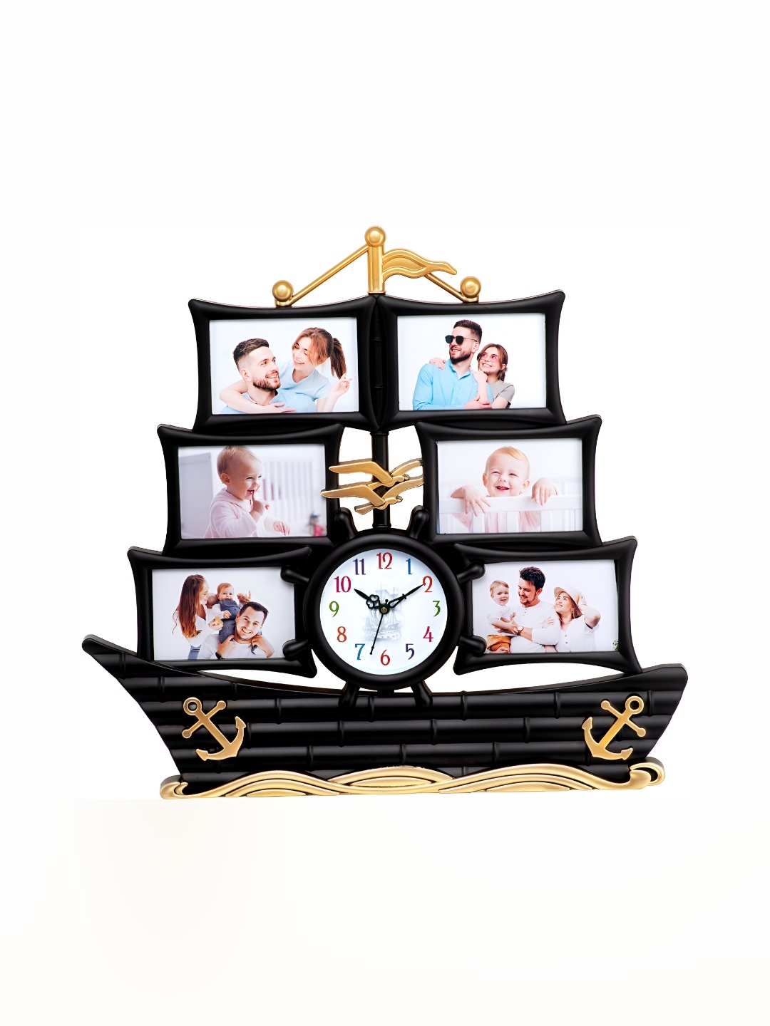 

Attractionz Black & White Round Textured Analogue Contemporary Wall Clock