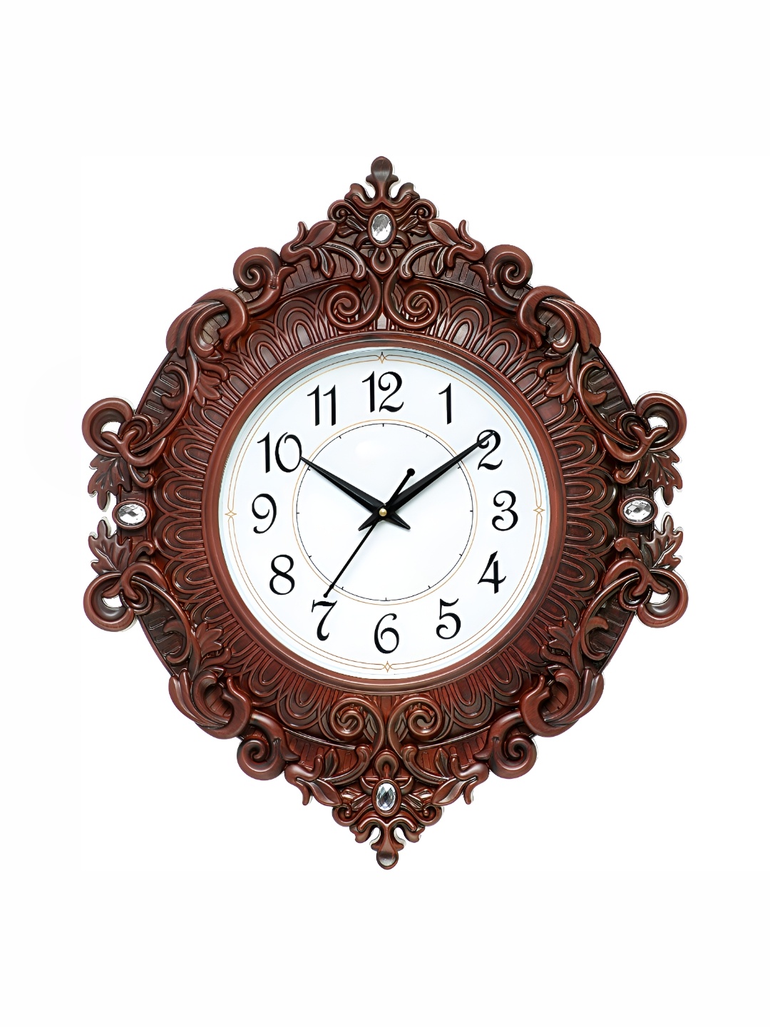 

Attractionz Brown Textured Round Contemporary Wall Clock