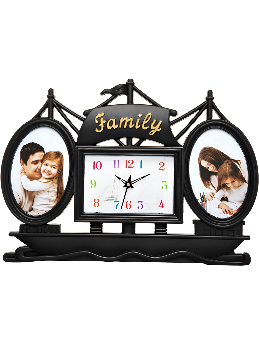 

Attractionz Black & White Round Shape Contemporary Wall Clock