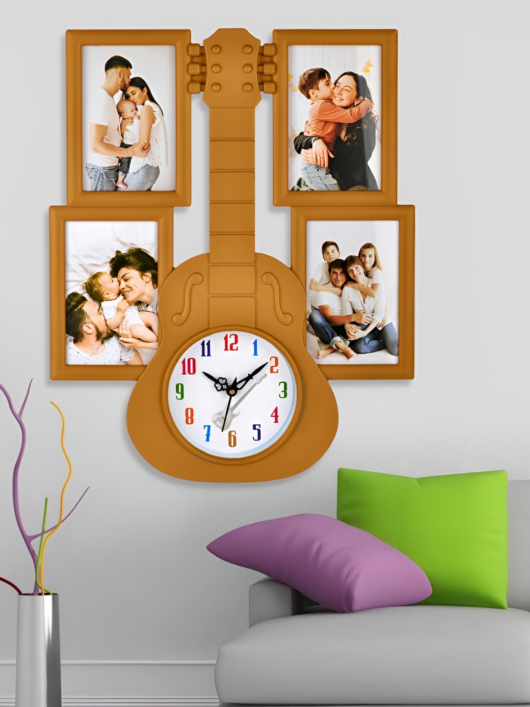 

Attractionz Beige and Black Analogue Contemporary Wall Clock