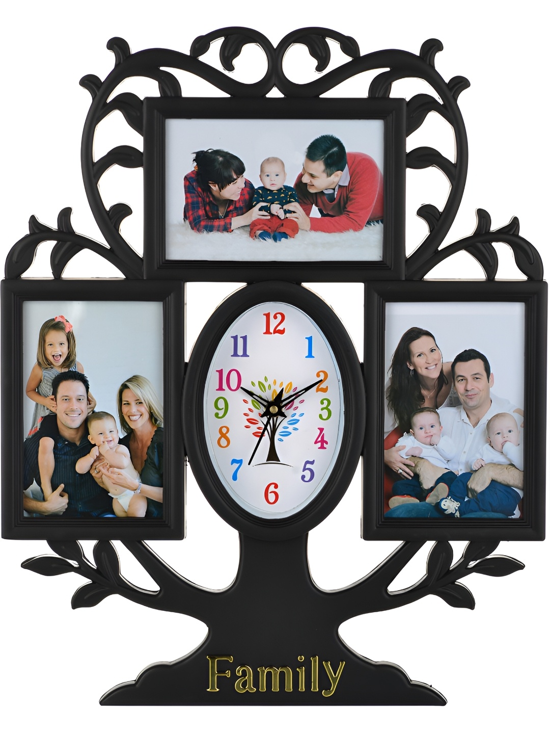 

Attractionz Black Oval Textured Analogue Contemporary Wall Clock