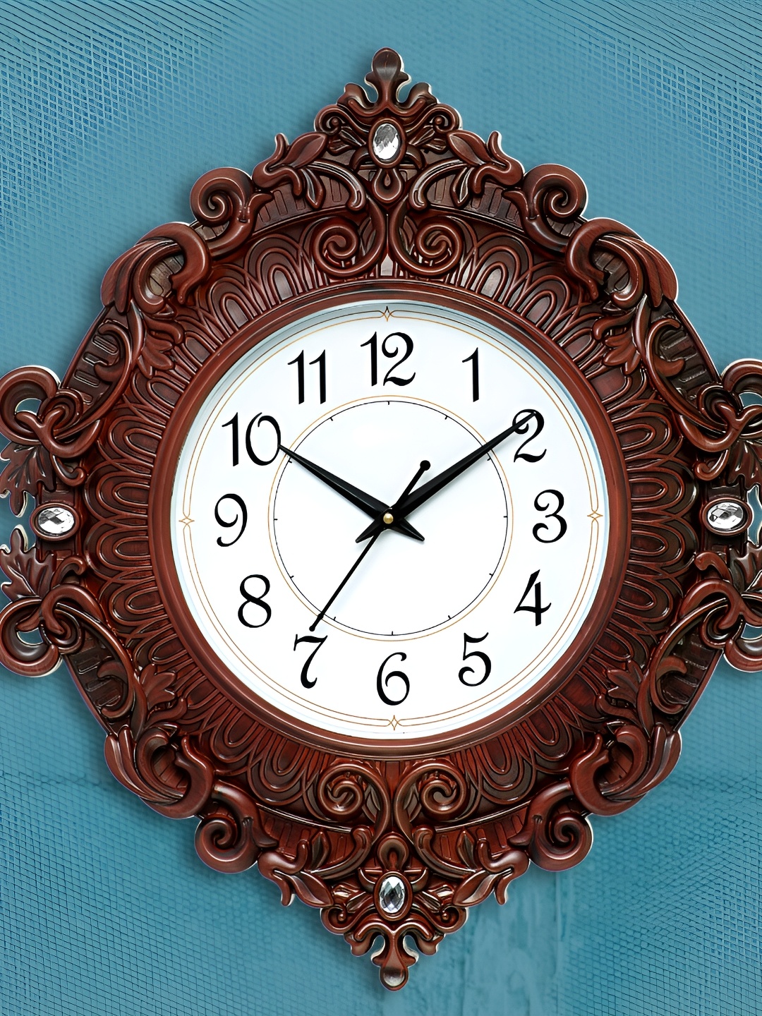 

Attractionz Brown & White Textured Round Shaped Contemporary Wall Clock