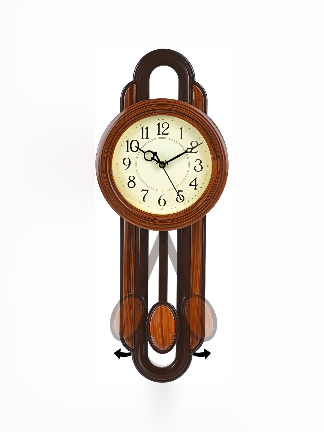 

Attractionz Brown & White Textured Pendulum Contemporary Wall Clock