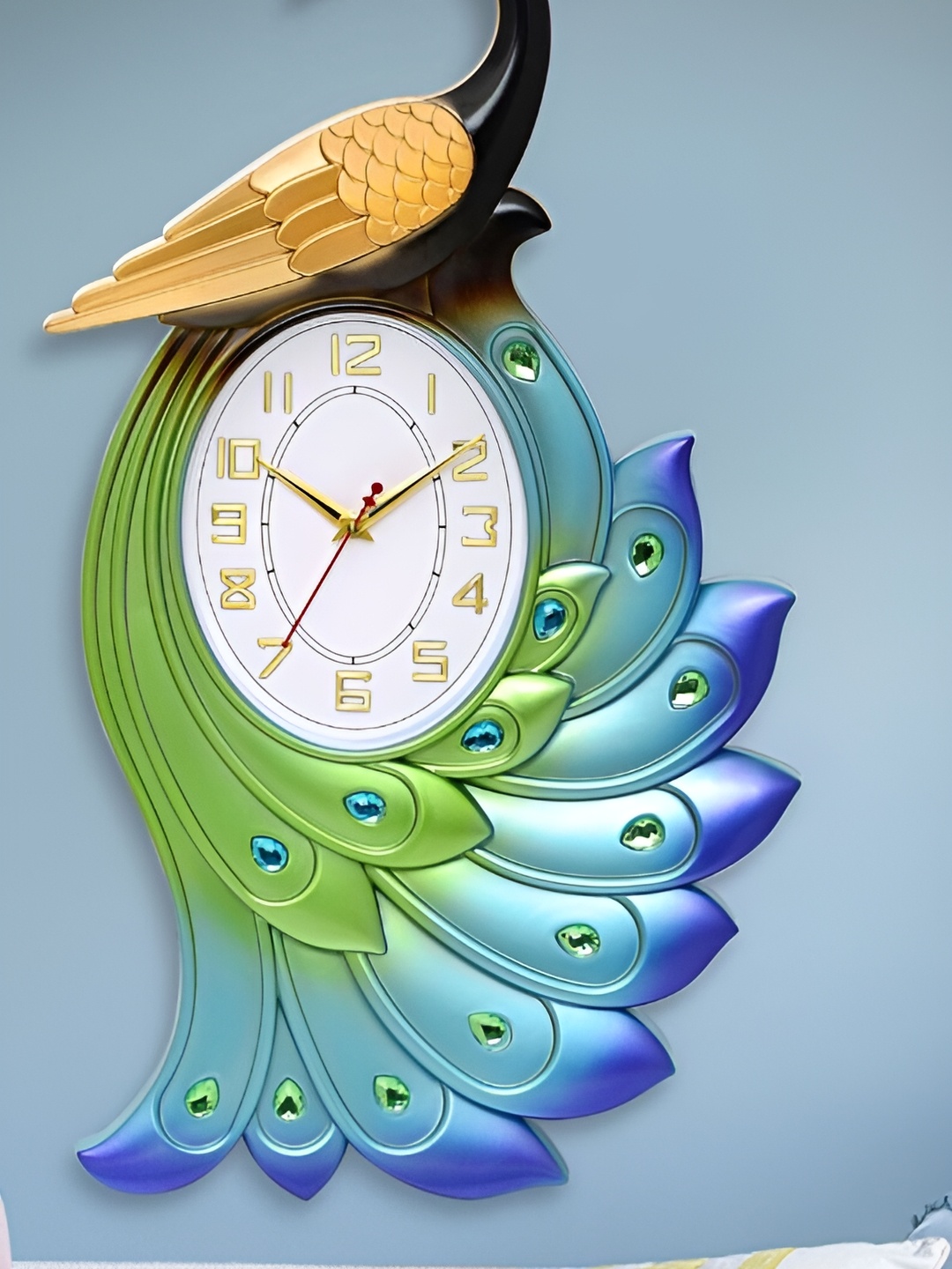 

Attractionz Blue Textured Square Contemporary Wall Clock