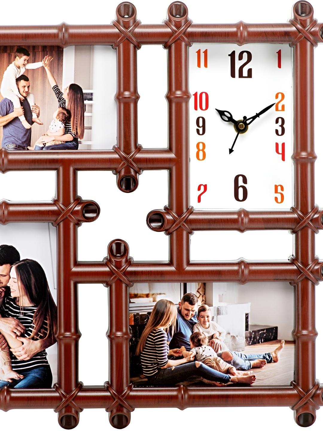 

Attractionz Brown Analog Rectangle Contemporary Wall Clock