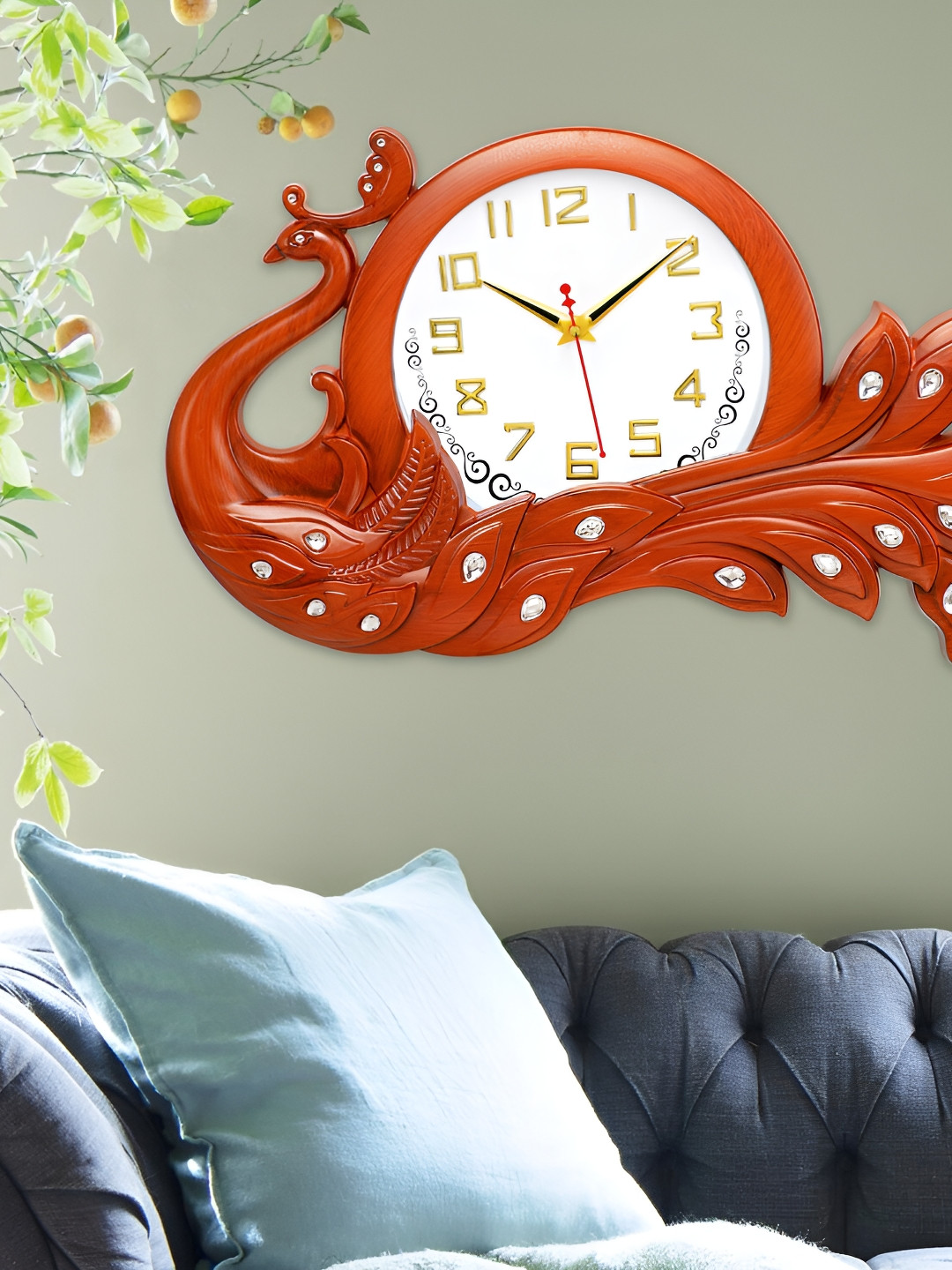 

Attractionz Brown & White Textured Contemporary Wall Clock