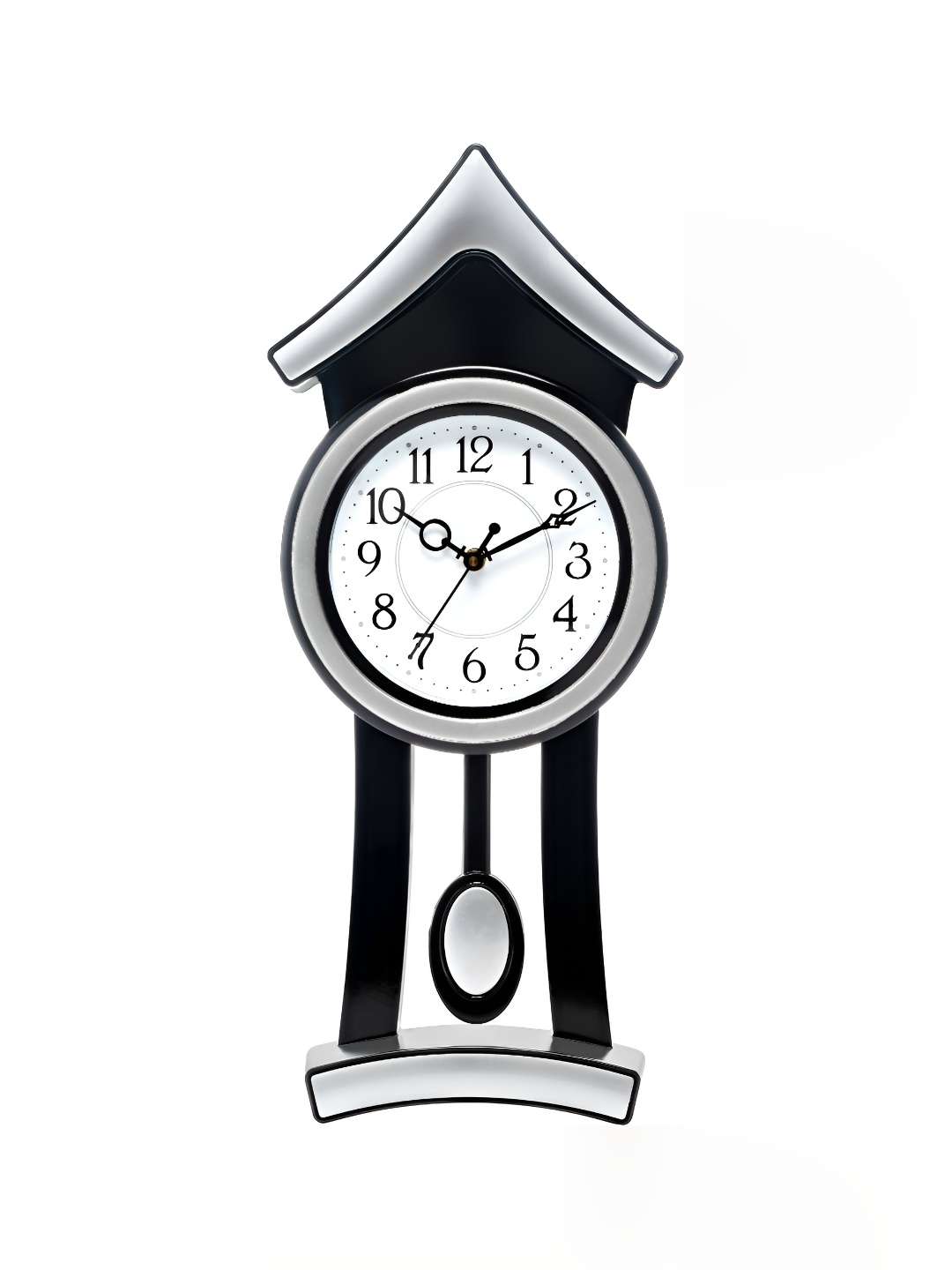 

Attractionz Silver Toned Analog Round Contemporary Wall Clock