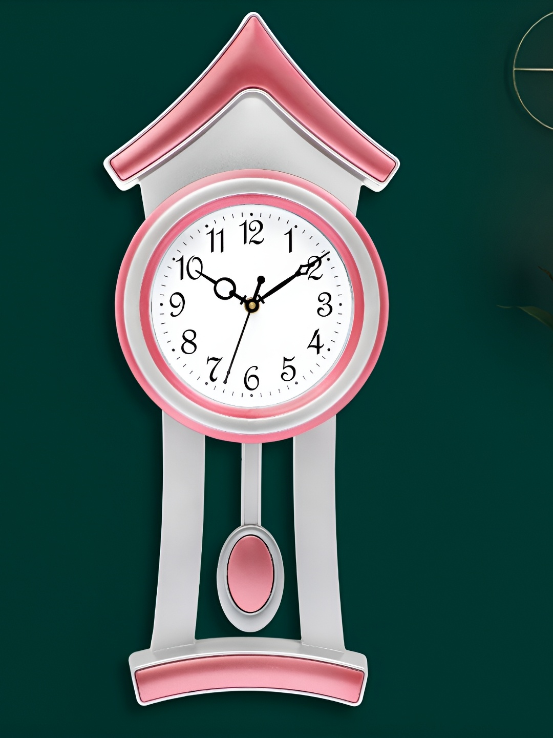 

Attractionz Pink & White Textured Contemporary Wall Clock