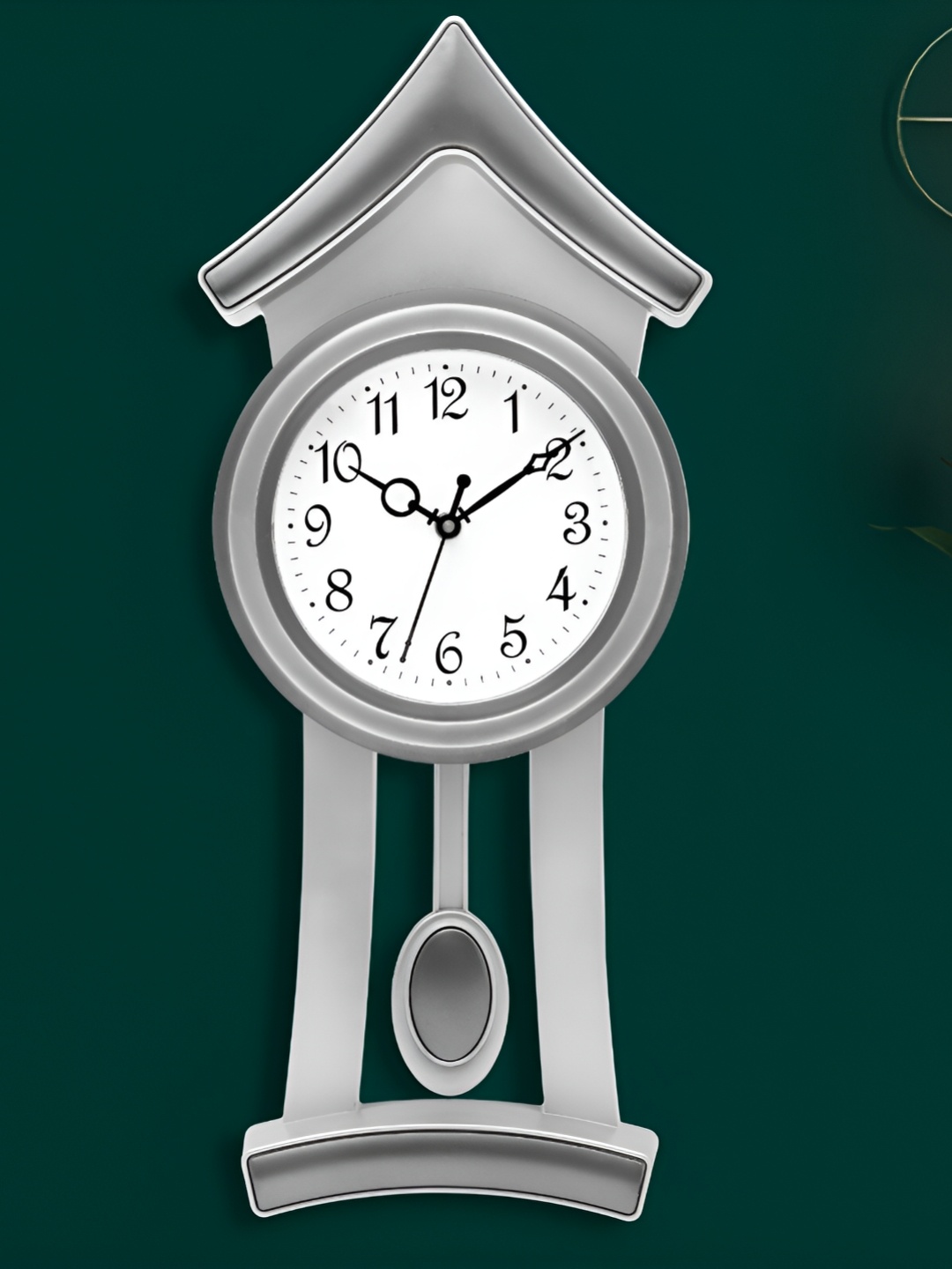 

Attractionz Grey & White Round Shaped Contemporary Pendulum Analogue Wall Clock