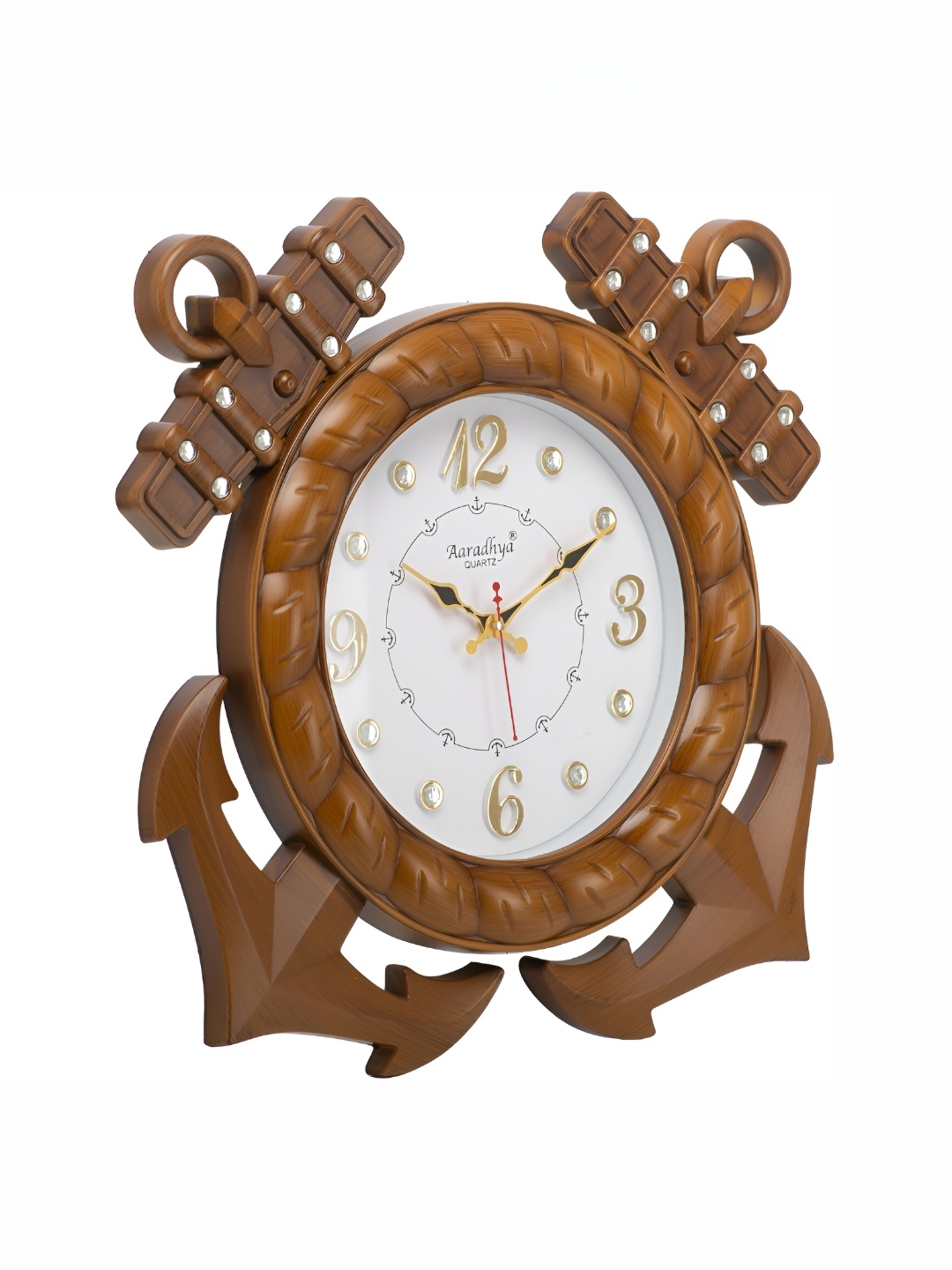 

Attractionz Beige & White Printed Round Acrylic Contemporary Wall Clock