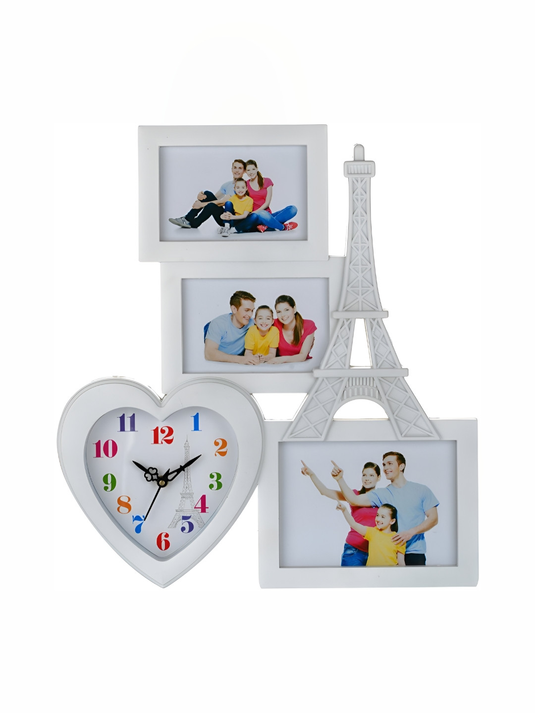 

Attractionz Micacchi White Contemporary Heart Shaped Analogue Wall Clock