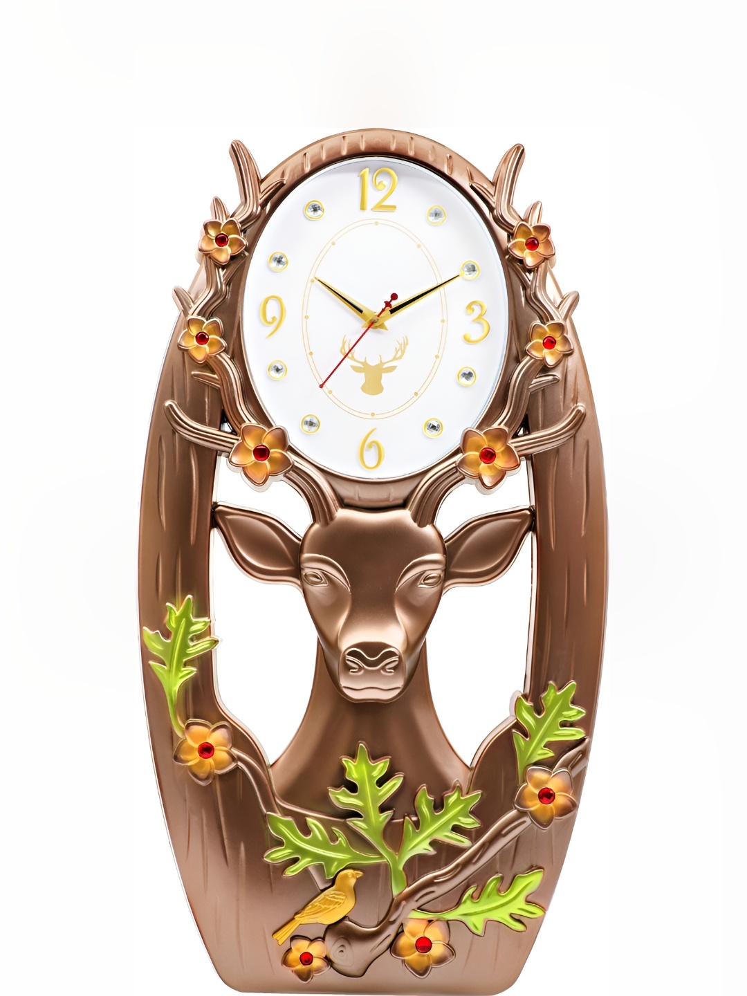 

Attractionz Copper Toned & White Round Analogue Contemporary Wall Clock