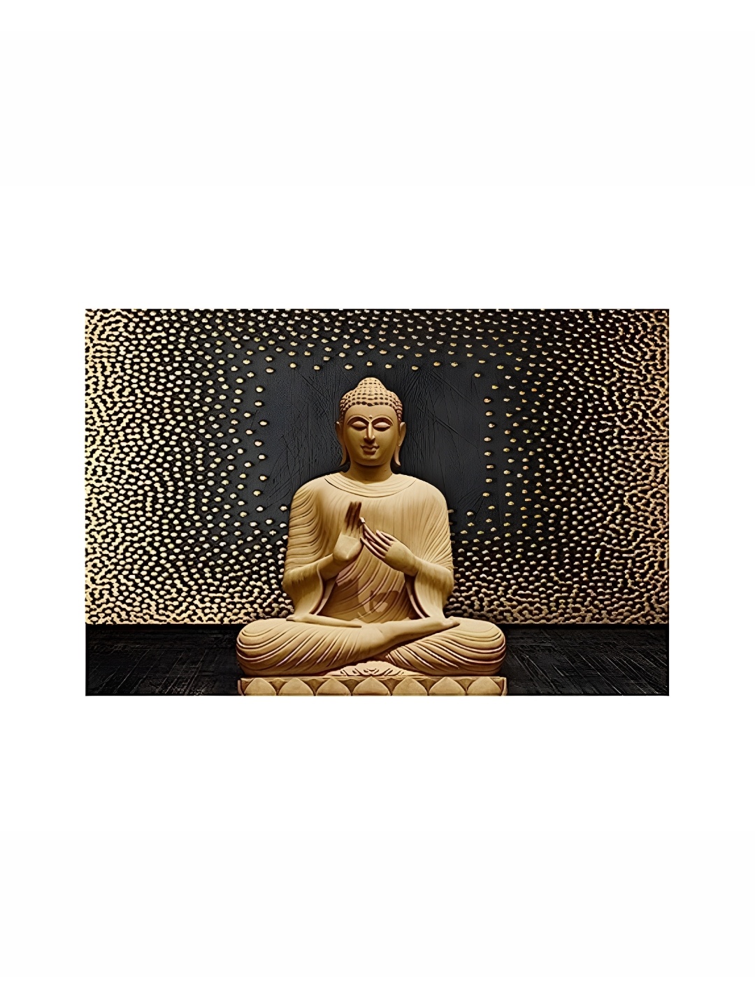 

masstone Black Gautam Buddha Painting Wall Art