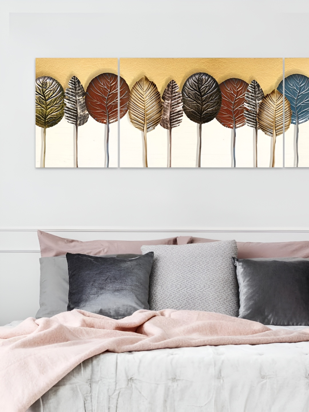 

masstone Beige & Brown Abstract Wooden Wall Art