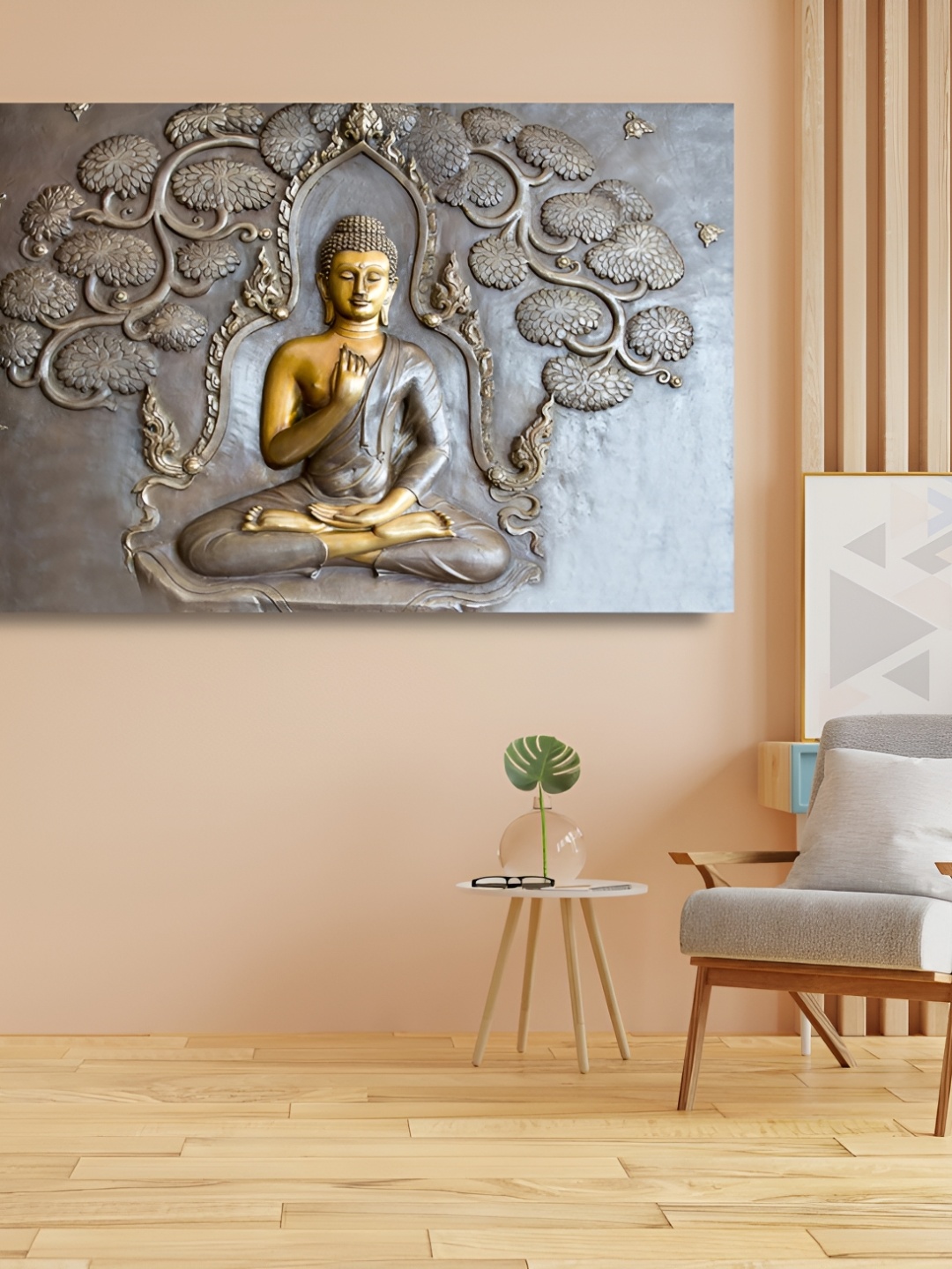 

masstone Grey Religious Wooden Wall Art