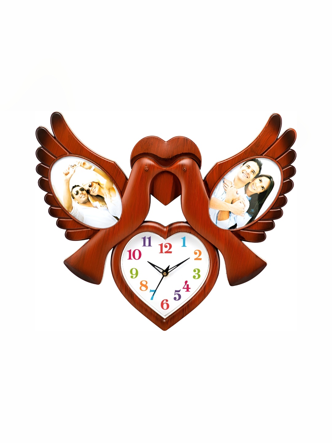 

Attractionz Brown Contemporary Heart Shaped Analogue Wall Clock