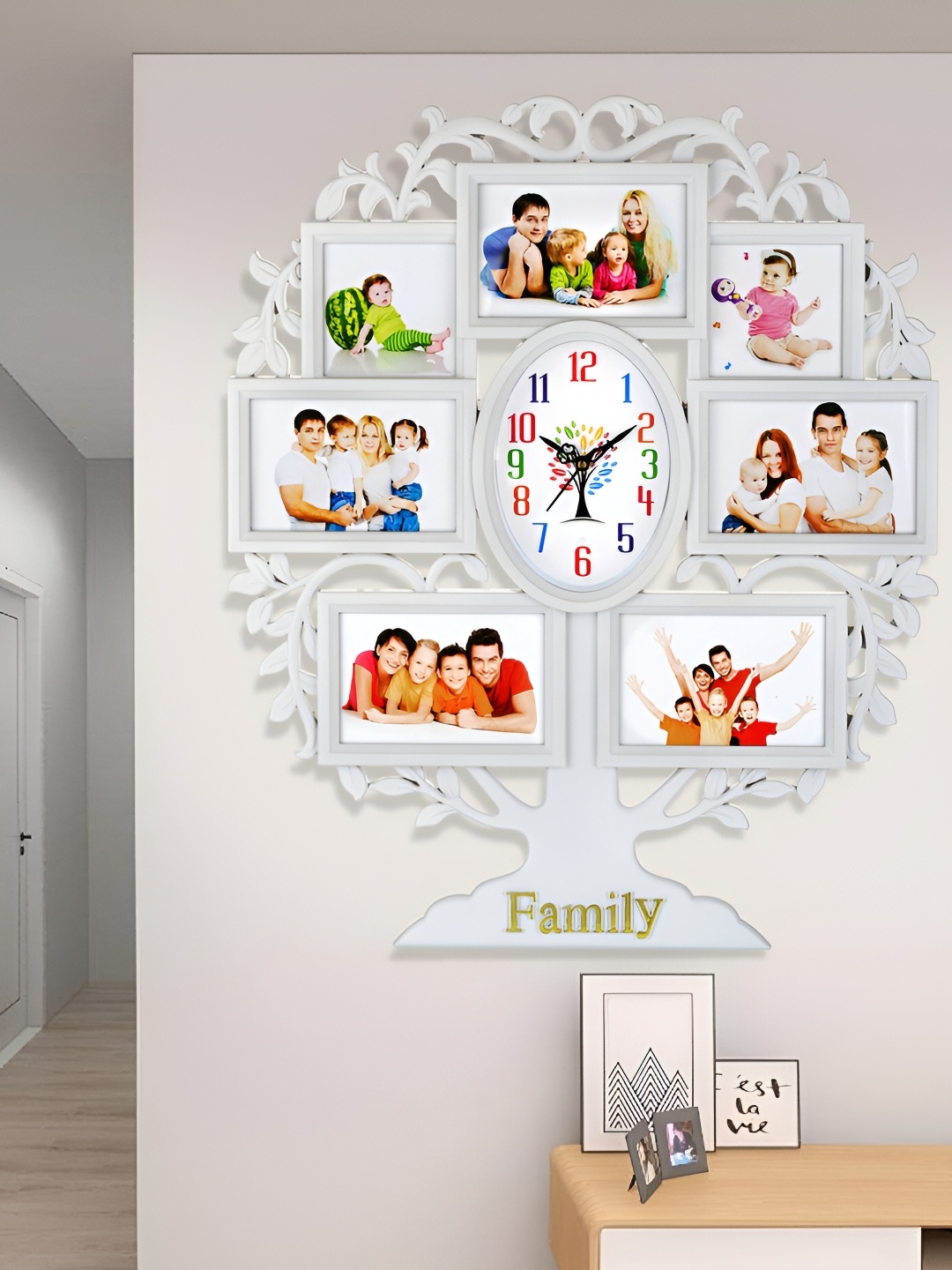 

Attractionz White Textured Oval Analogue Contemporary Wall Clock