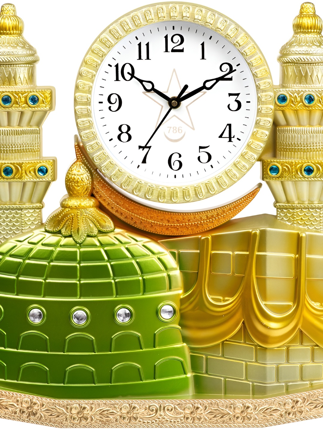

Attractionz Gold-Toned & White Round Analogue Contemporary Wall Clock