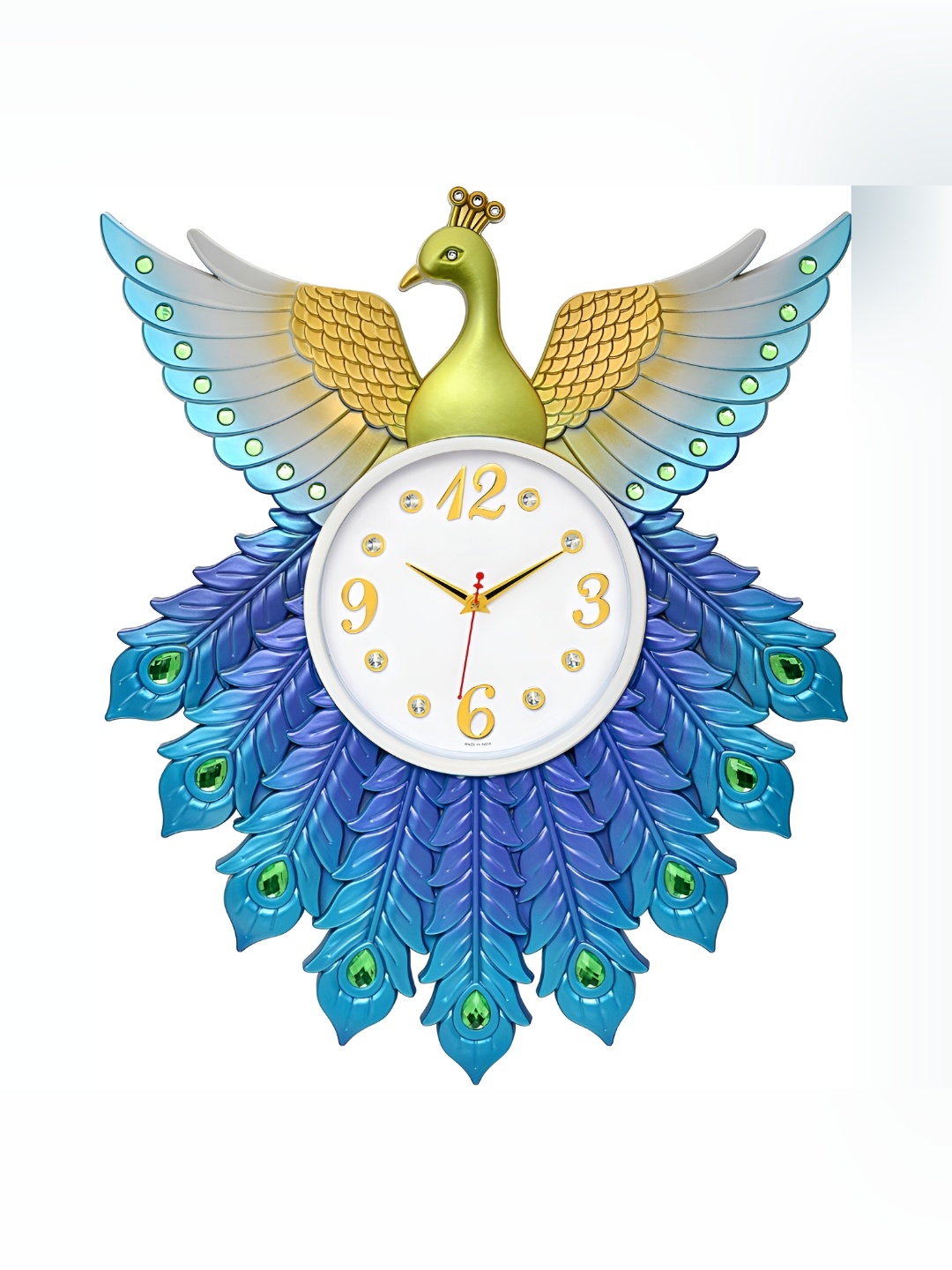 

Attractionz Blue and GoldToned Analogue Contemporary Wall Clock