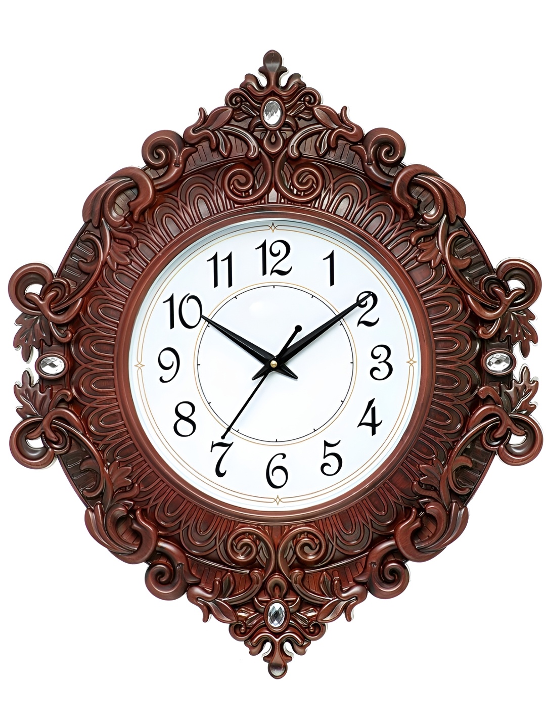 

Attractionz Brown Round Contemporary Analogue Wall Clock