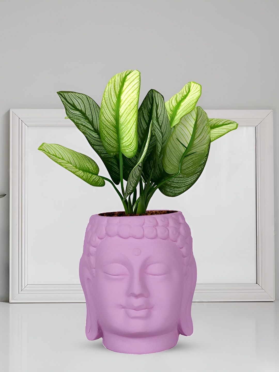 

LASAKI Purple Buddha Textured Ceramic Planter