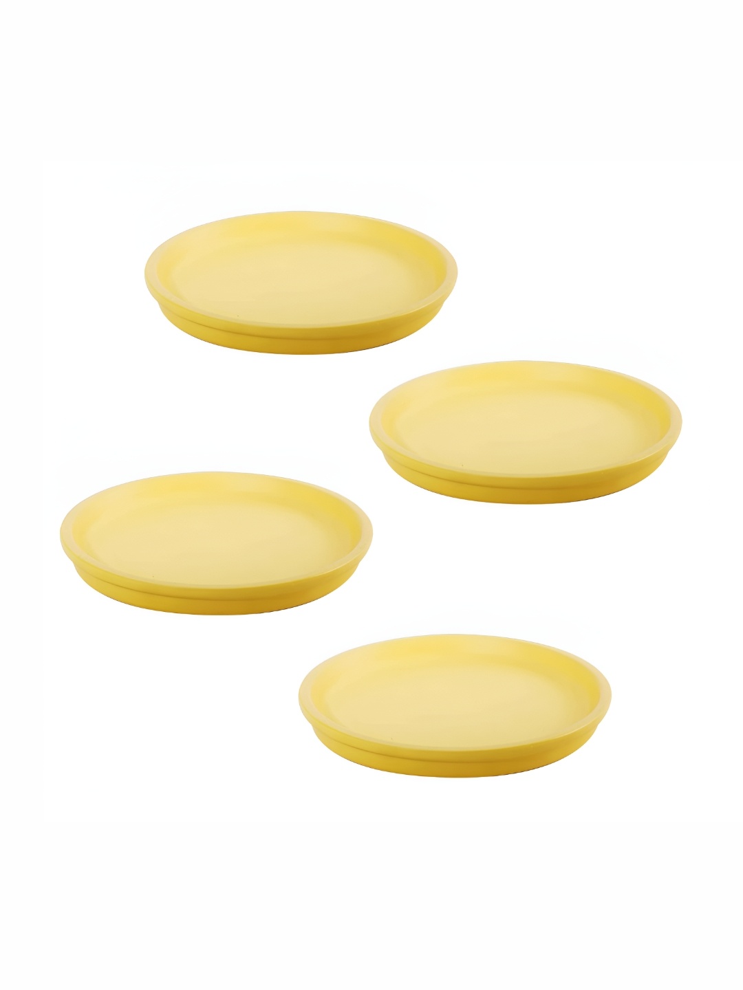 

LASAKI 4 Pieces Yellow Ceramic Round Planters