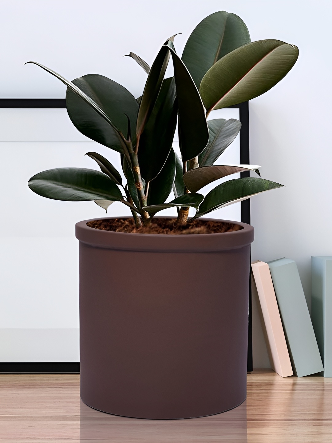 

LASAKI Brown Ceramic Planter