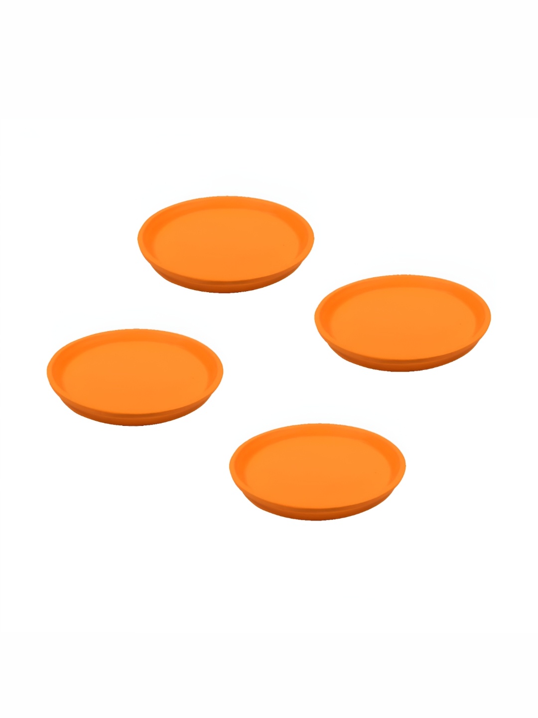 

LASAKI Orange 4 Pieces Round Ceramic Pot Holders