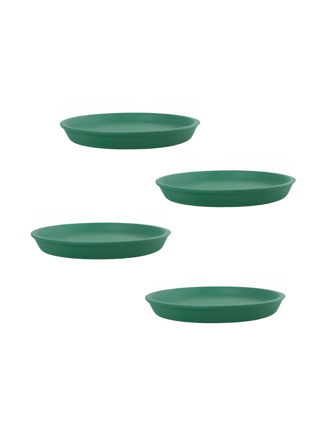 

LASAKI 4 Pieces Green Round Ceramic Pot Trays