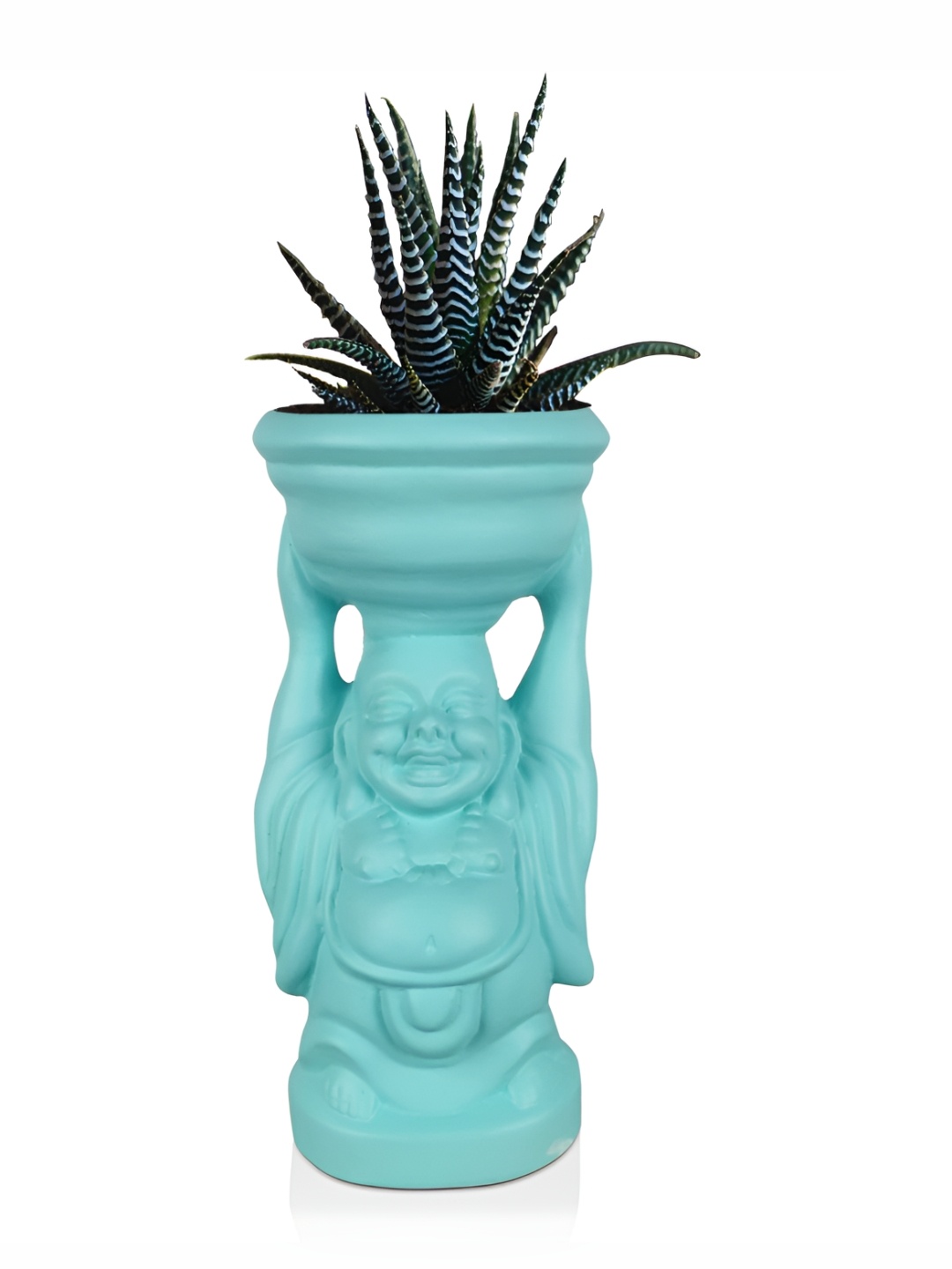 

LASAKI Blue Textured Ceramic Planter