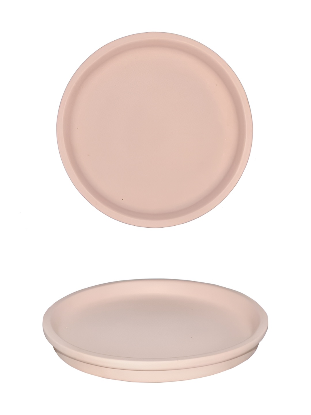 

LASAKI 2 Pieces Pink Round Truffle Ceramic Pot Trays