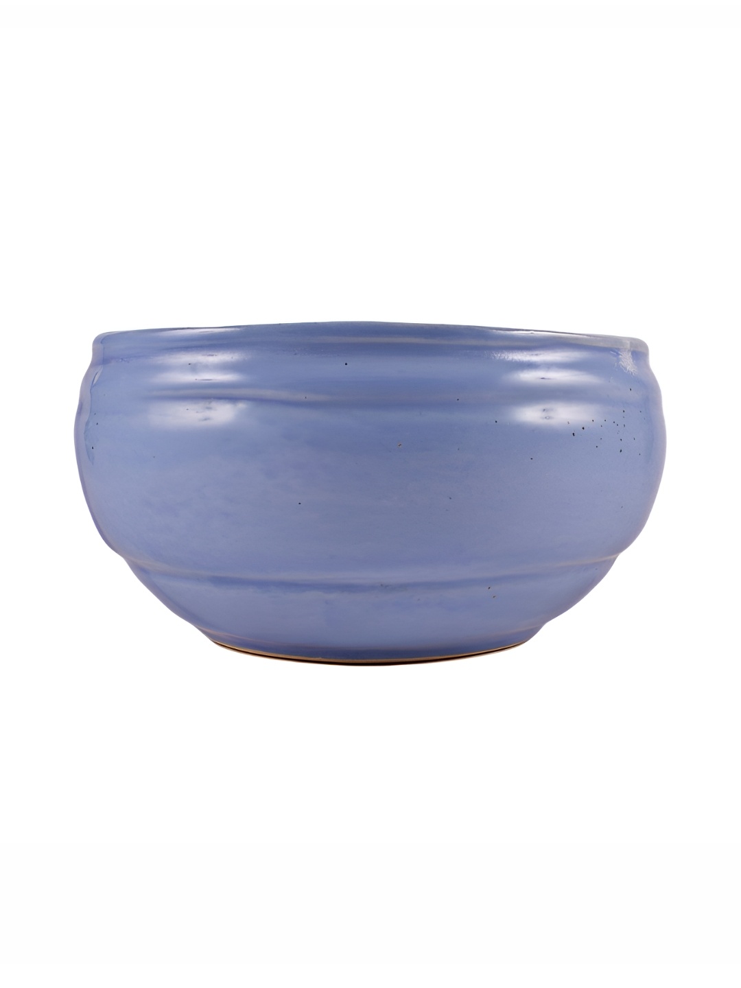 

LASAKI Navy Blue Textured Bowl Shape Ceramic Planter