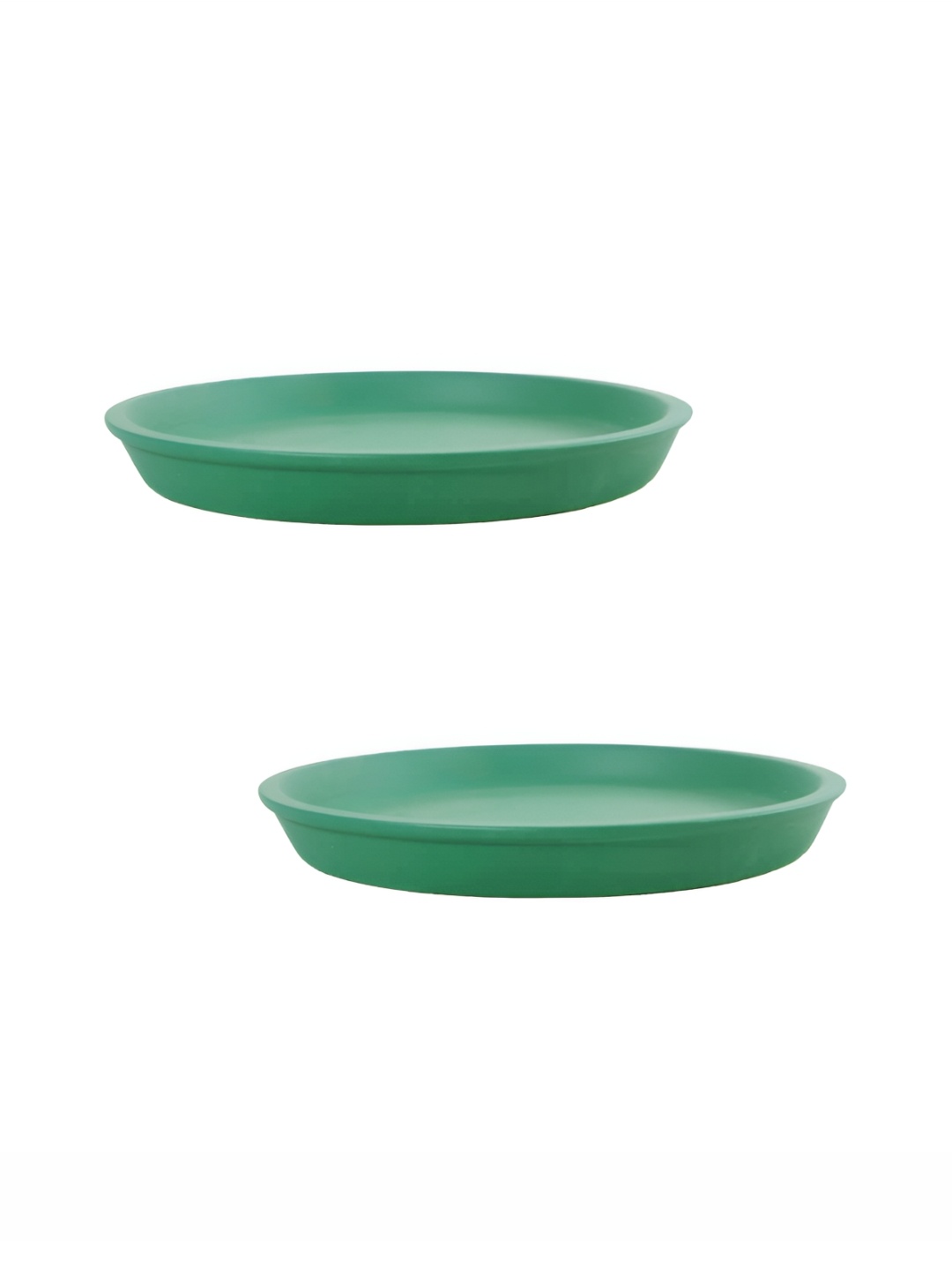 

LASAKI 2 Pieces Green Round Truffle Ceramic Pot Trays