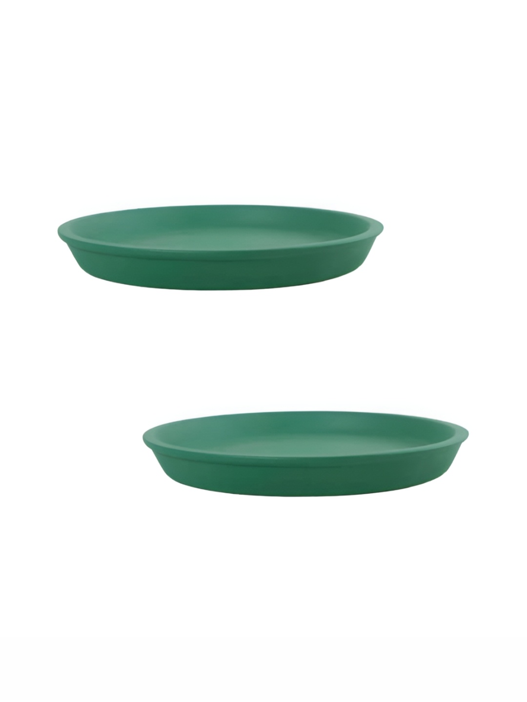 

LASAKI 2 Pieces Green Round Truffle Ceramic Pot Trays