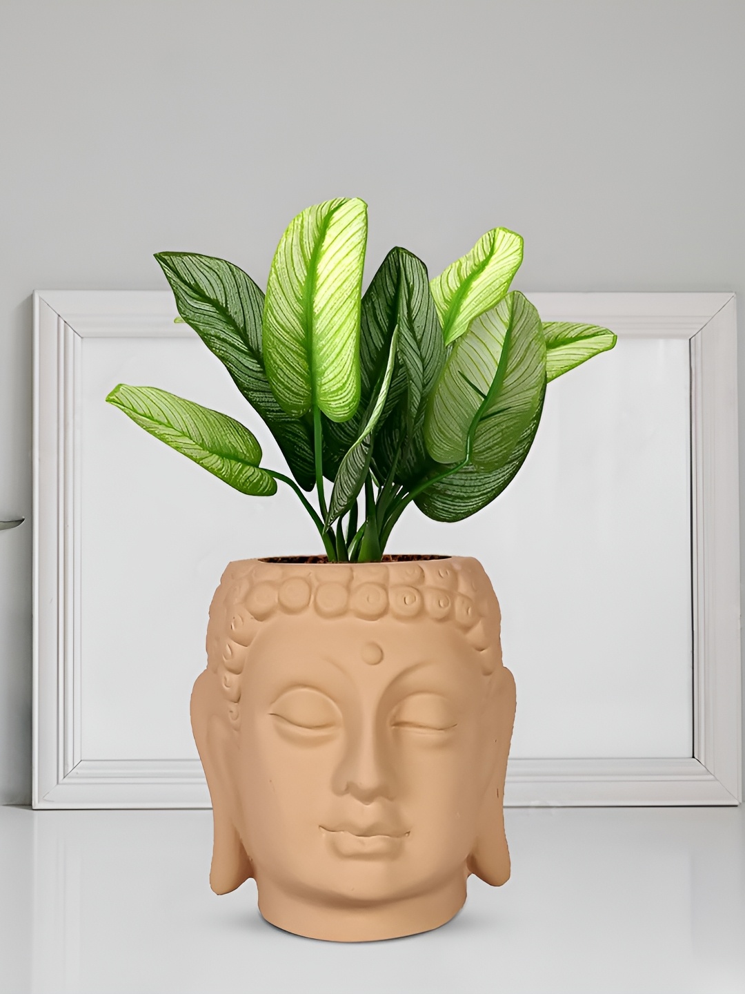 

LASAKI Bronze Buddha Textured Ceramic Planter