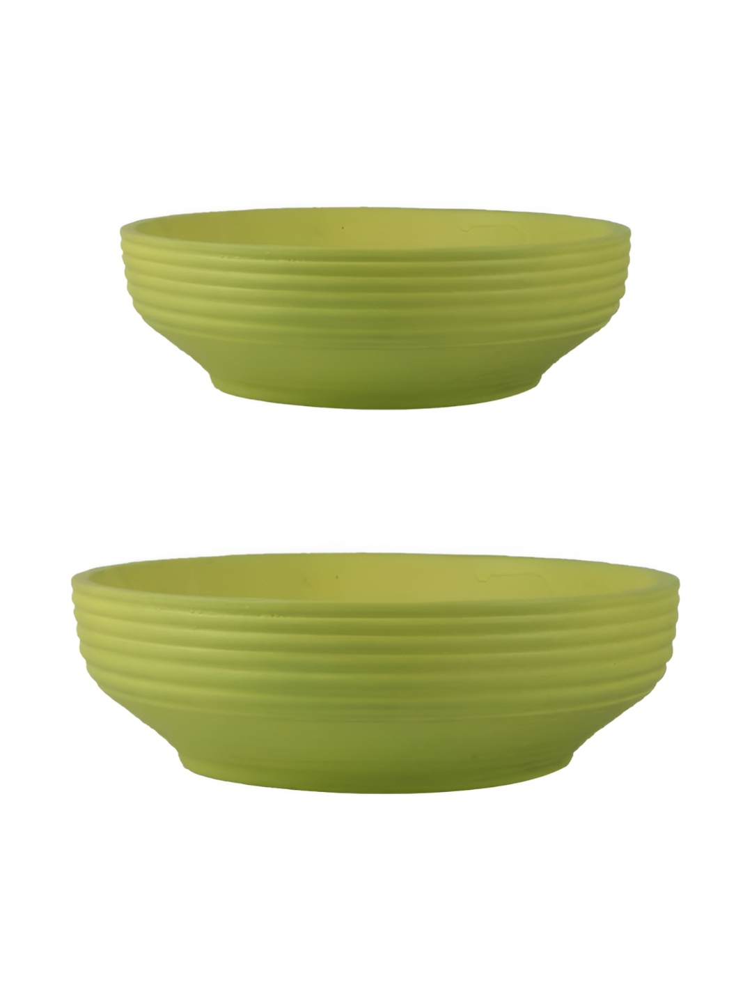 

LASAKI Camry Lime Green 2 Pieces Textured Ceramic Planters