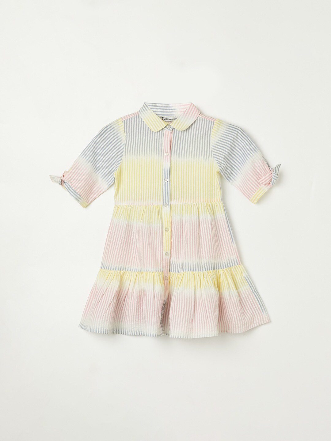 

Fame Forever by Lifestyle Girls Striped Shirt Dress, Yellow
