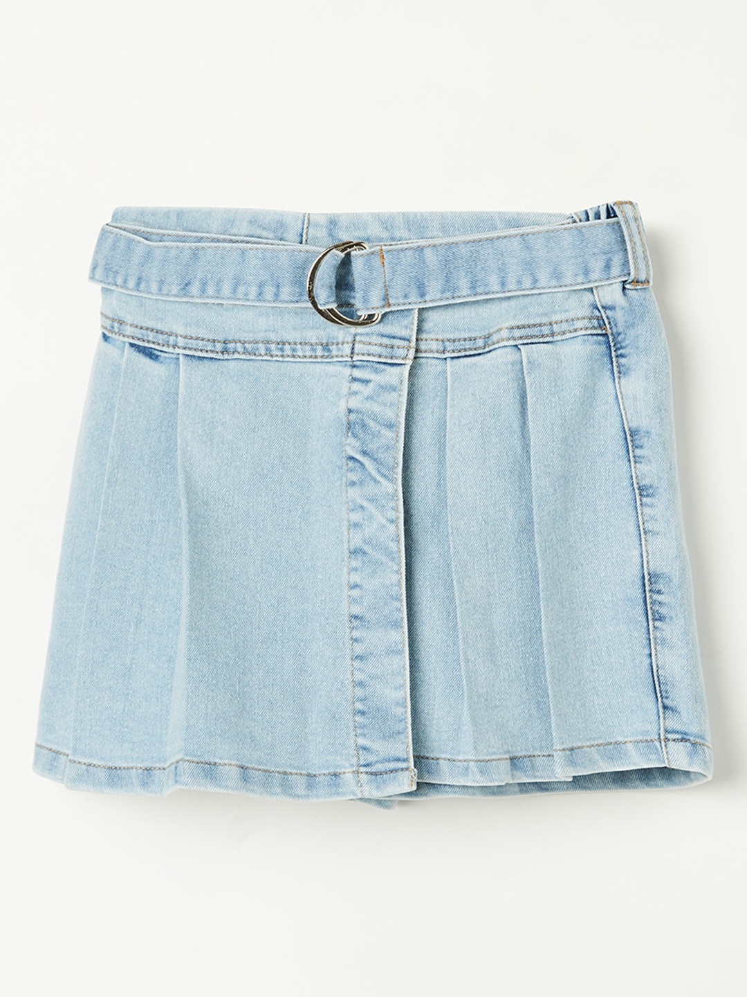 

Fame Forever by Lifestyle Girls Pure Cotton Knee Length Skorts, Blue